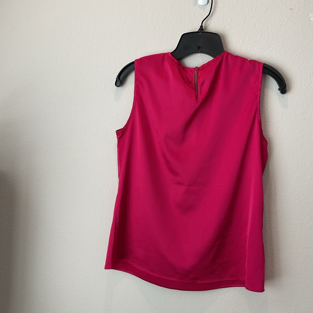 Calvin Klein Women's Fuchsia Sleeveless Blouse - Picture 3 of 6